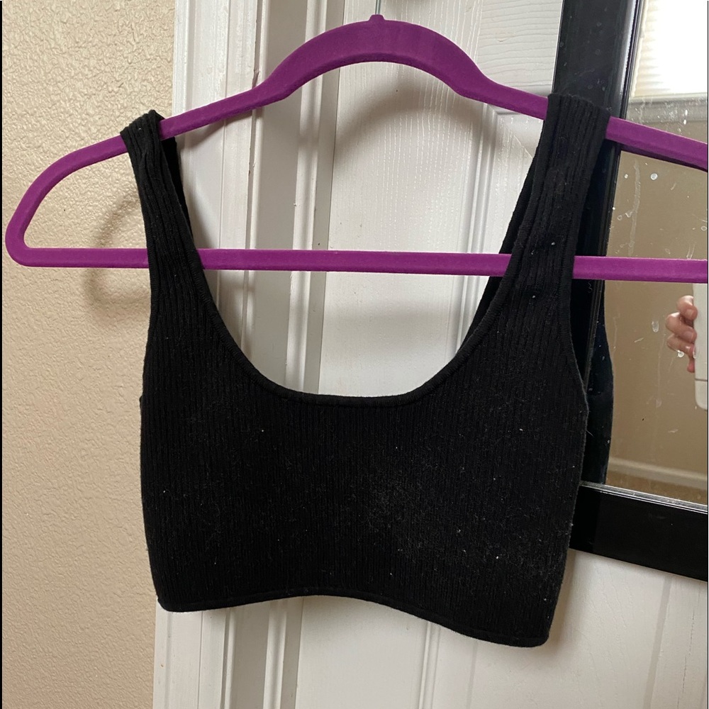 White fox crop top